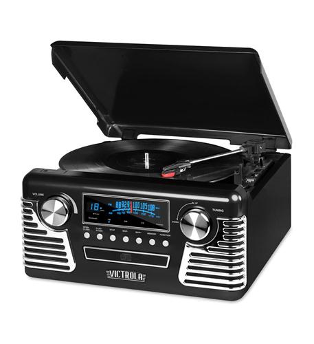 3 Speed Turntable/ Vintage Record Player / CD / AM FM Radio / W/Speakers / BlueTooth