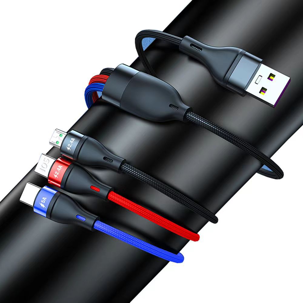 Three-in-one Mobile Phone Data Cable