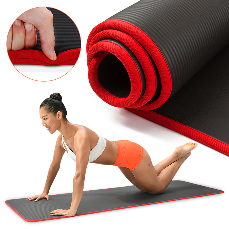 10mm Yoga Mat Extra Thick 1830*610mm NRB Non-slip Pillow Mat For Men Women Fitness Tasteless Gym Exercise Pads Pilates Yoga Mat-Floor Mat-I35Store-