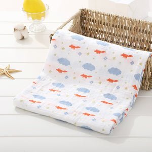 1Pc Muslin 100% Cotton Baby Swaddles Soft Newborn Blankets Bath Gauze Infant Wrap sleepsack Stroller cover Play Mat-Newborn Bath Towels-I35Store-