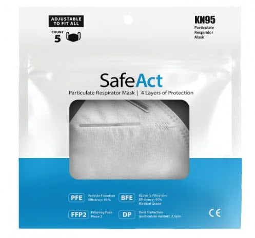 KN95 Face Mask, 5 Pack-Masks-SafeAct-