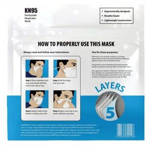 KN95 Face Mask, 5 Pack-Masks-SafeAct-