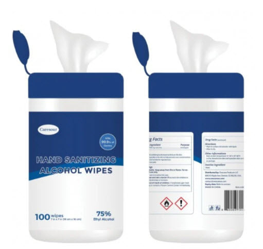 75% Alcohol Disinfecting Wipes (100 Count)-Health-CARESOUR-