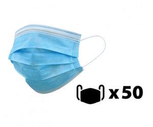 3-Ply Disposable Face Mask 50 Pack-Masks-SafeAct-