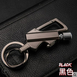 Outdoor survival tool keychain flint fire start camping lighter portable waterproof carabiner outdoor compass waterproof igniter