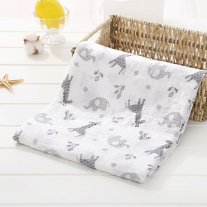 1Pc Muslin 100% Cotton Baby Swaddles Soft Newborn Blankets Bath Gauze Infant Wrap sleepsack Stroller cover Play Mat-Newborn Bath Towels-I35Store-