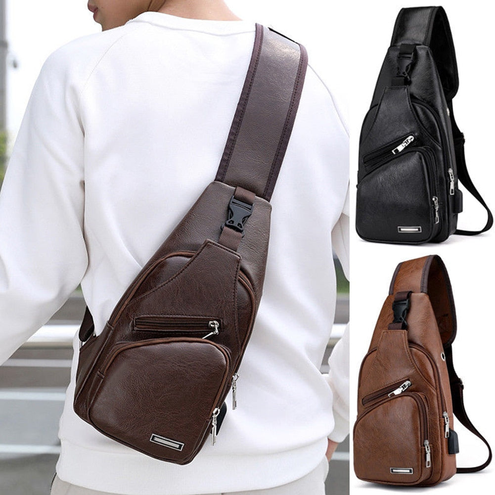 Men's USB Charging Chest Bag-Bag-I35Store-