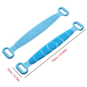 Bath Shower Silicone Body Brush Bath Belt Exfoliating Back Brush Belt Wash Clean 28'' Bath Scrub Belt