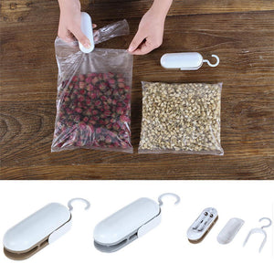 Mini Portable Handy Package Sealing Machines For Plastic Snacks Bags Heat Sealer Vacuum Resealer Kitchen Storage New Arrival-Hand resealer for bags-I35Store-