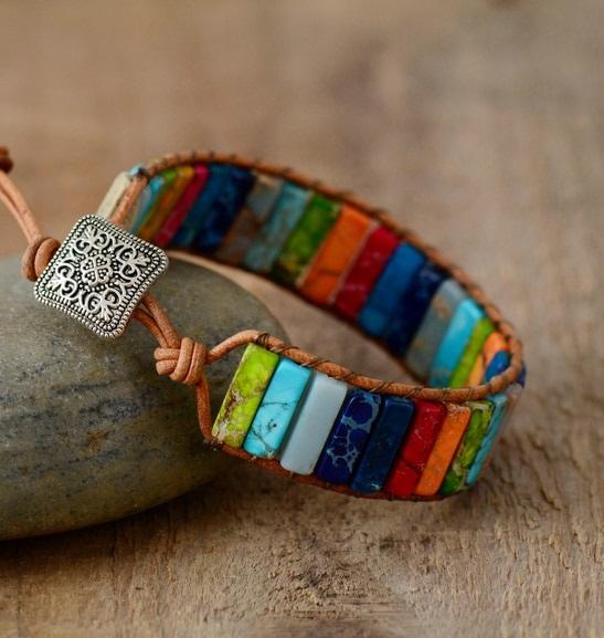 Color Burst Positivity Bracelet - Handmade - Jewelry