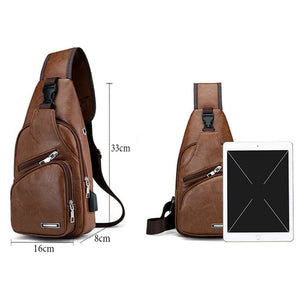 Men's USB Charging Chest Bag-Bag-I35Store-
