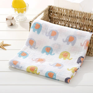 1Pc Muslin 100% Cotton Baby Swaddles Soft Newborn Blankets Bath Gauze Infant Wrap sleepsack Stroller cover Play Mat-Newborn Bath Towels-I35Store-