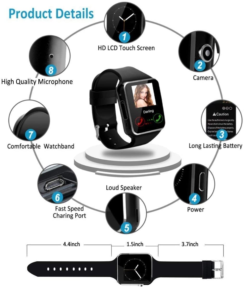 TWE Smartwatch Android 2.0 With Bluetooth, camera and more.