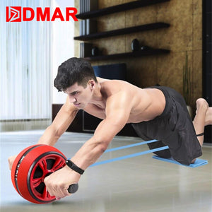 DMAR Silent TPR Abdominal Wheel Roller Trainer Fitness Equipment Gym Home Exercise Body Building Ab roller Belly Core Trainer-Exercise Exquipment-I35Store-