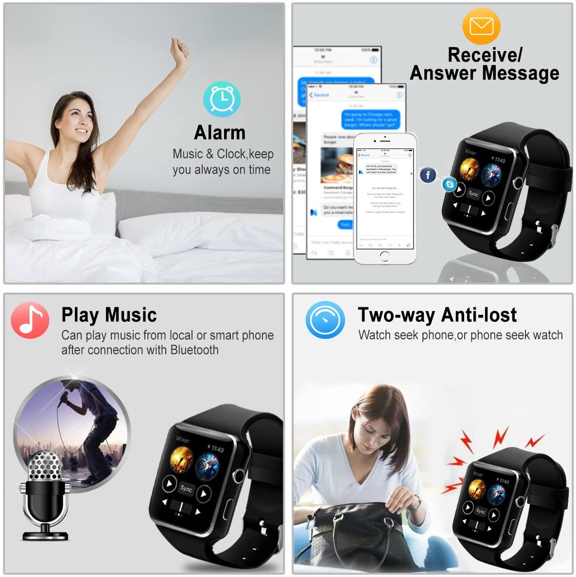 TWE Smartwatch Android 2.0 With Bluetooth, camera and more.