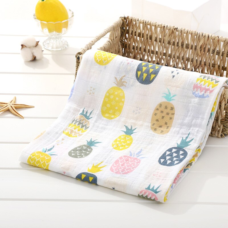 1Pc Muslin 100% Cotton Baby Swaddles Soft Newborn Blankets Bath Gauze Infant Wrap sleepsack Stroller cover Play Mat-Newborn Bath Towels-I35Store-