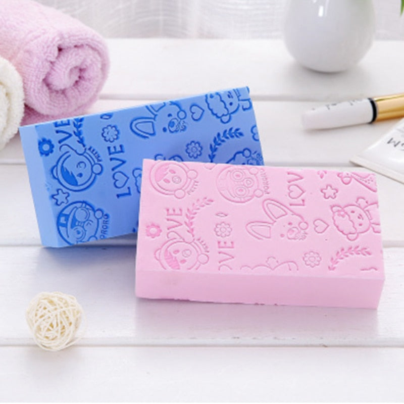 Bath Sponge Lace Printed Scrub Shower Baby Bath Scrubber Exfoliating Beauty Skin Care Sponge Face Cleaning Spa Bath Ball 1pc