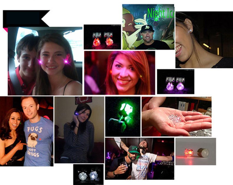 Unique LED Light Studs - Men or Women -  Christmas -  Gift - Great for Accessorizing for Christmas or other special events.