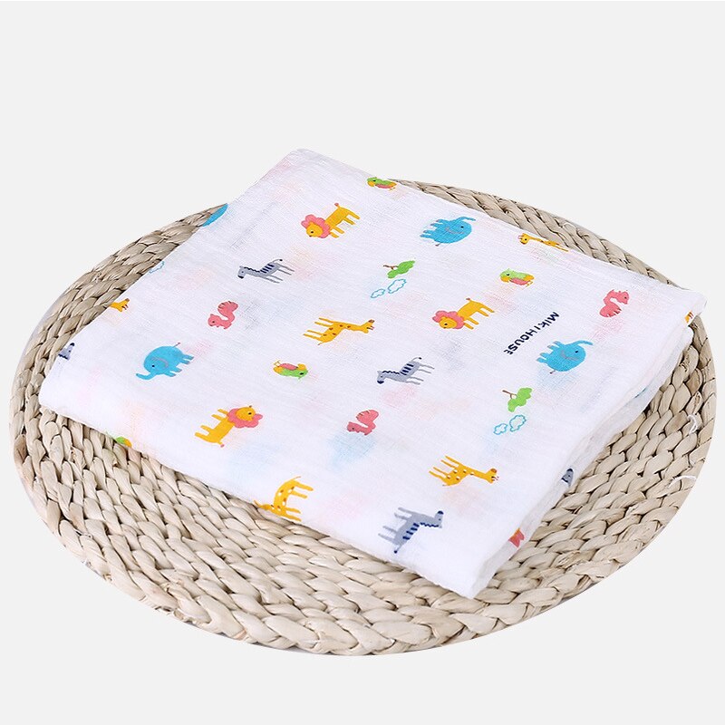 1Pc Muslin 100% Cotton Baby Swaddles Soft Newborn Blankets Bath Gauze Infant Wrap sleepsack Stroller cover Play Mat-Newborn Bath Towels-I35Store-