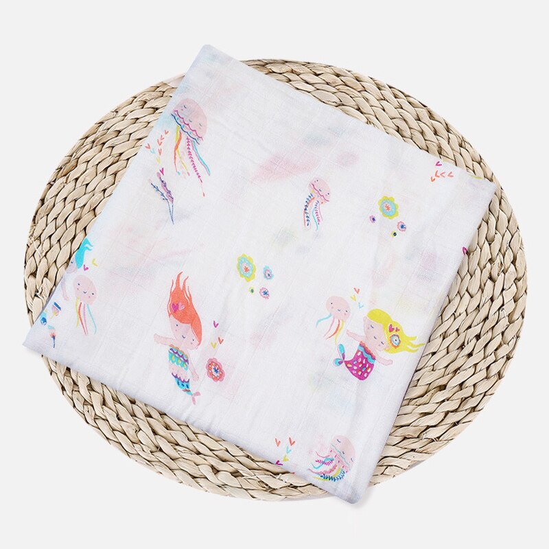 1Pc Muslin 100% Cotton Baby Swaddles Soft Newborn Blankets Bath Gauze Infant Wrap sleepsack Stroller cover Play Mat-Newborn Bath Towels-I35Store-