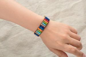 Color Burst Positivity Bracelet - Handmade - Jewelry