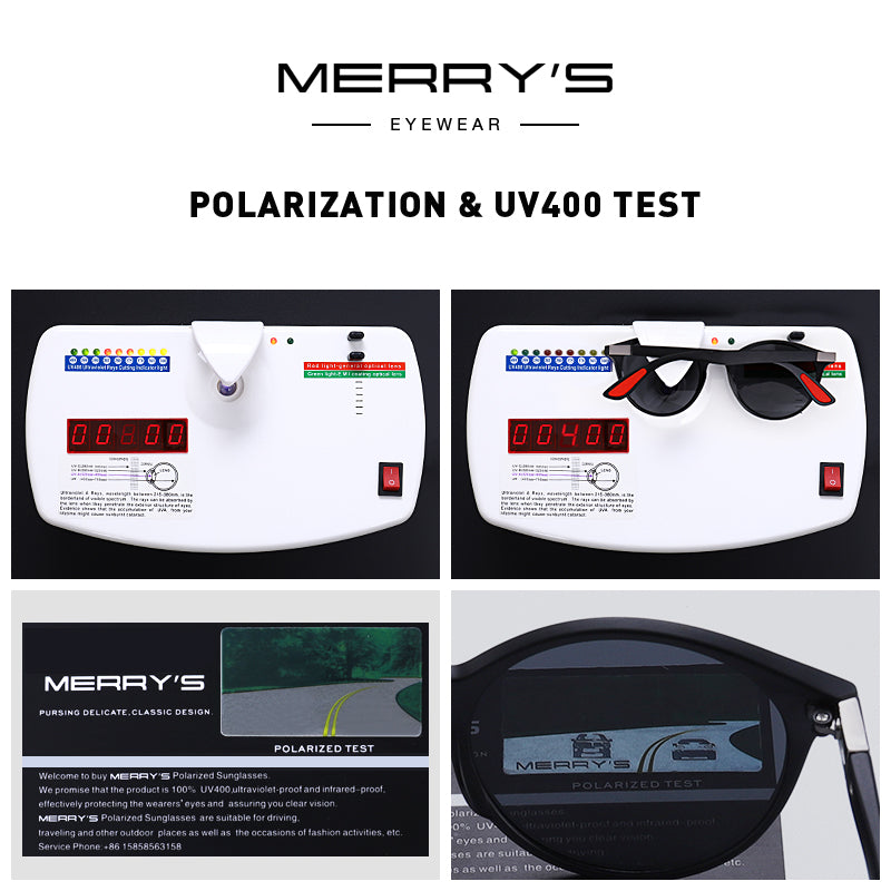 MERRYS DESIGN Men Women Classic Retro Rivet Polarized Sunglasses TR90 Legs Lighter Design Oval Frame-Sun Glasses-I35Store-