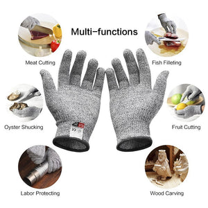 Anti Cut Gloves Safety Cut Proof Stab Resistant Stainless Steel Wire Metal Mesh Kitchen Butcher Cut-Resistant Tactical Gloves-Safety Gloves for Kitchen-I35Store-