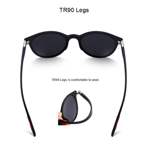 MERRYS DESIGN Men Women Classic Retro Rivet Polarized Sunglasses TR90 Legs Lighter Design Oval Frame-Sun Glasses-I35Store-