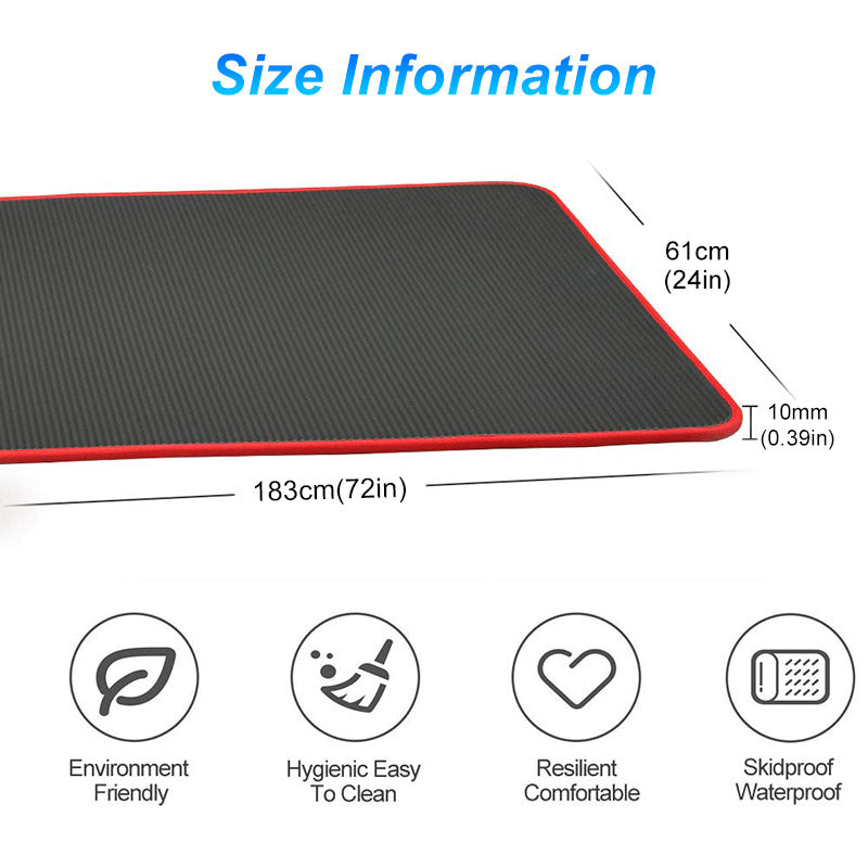 10mm Yoga Mat Extra Thick 1830*610mm NRB Non-slip Pillow Mat For Men Women Fitness Tasteless Gym Exercise Pads Pilates Yoga Mat-Floor Mat-I35Store-