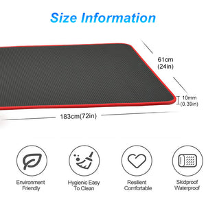 10mm Yoga Mat Extra Thick 1830*610mm NRB Non-slip Pillow Mat For Men Women Fitness Tasteless Gym Exercise Pads Pilates Yoga Mat-Floor Mat-I35Store-