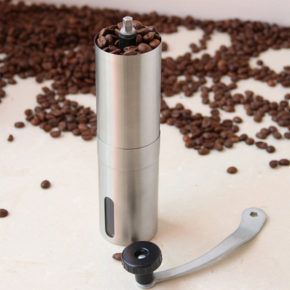 Coffee Grinder Mini Stainless Steel Hand Manual Handmade Coffee Bean Burr Grinders Mill Kitchen Tool Crocus Grinders-Coffee Grinder-I35Store-