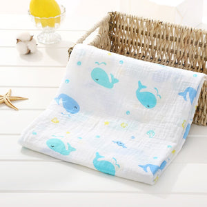 1Pc Muslin 100% Cotton Baby Swaddles Soft Newborn Blankets Bath Gauze Infant Wrap sleepsack Stroller cover Play Mat-Newborn Bath Towels-I35Store-